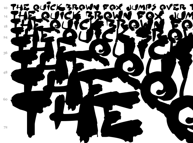 Inked Out font waterfall